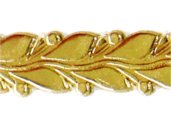 Wachsauflage, Borte, BG03, glanzgold, Detailansicht