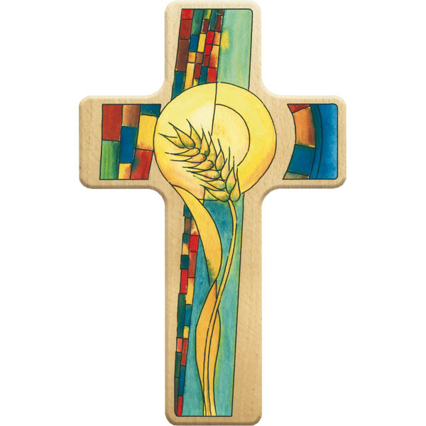 Holzkreuz, Weizen, Buche natur, 330102, h=18cm