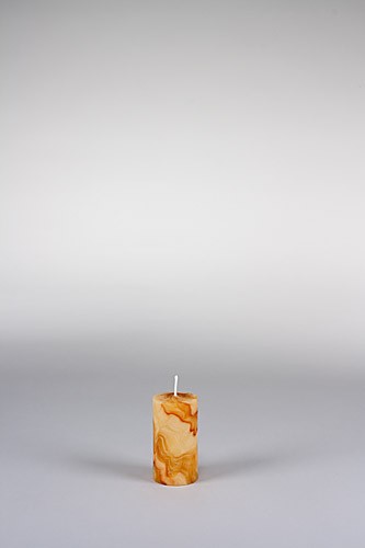 Stumpenkerze, 8 x 4 cm, 100% Bienenwachs, handgeknetet