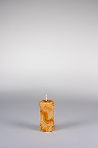 Stumpenkerze, 10 x 5 cm, 100% Bienenwachs, handgeknetet