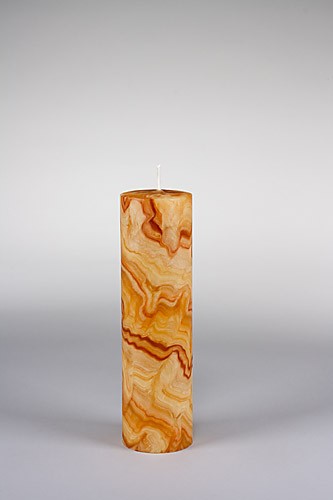 Stumpenkerze, 25 x 7 cm, 100% Bienenwachs, handgeknetet