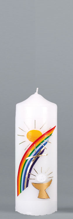 Patenkerze, P116, Regenbogen, Größe/Farbe wählbar