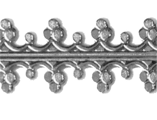 Wachsauflage, Borte, BS02, glanzsilber, Detailansicht