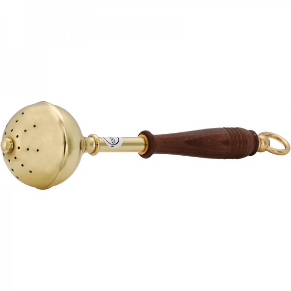Aspergill, Länge ca. 29 cm, Holzgriff, goldfarbig