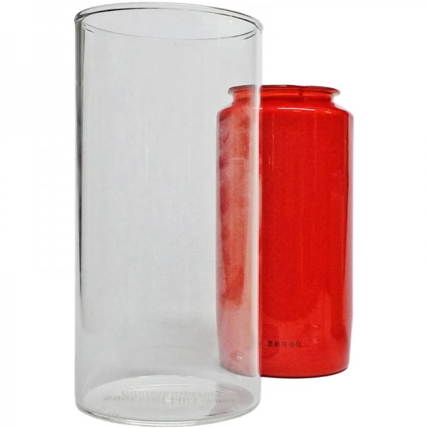 Schutzglas, für 6-7 Tage-Grablichter, Ø78x155mm