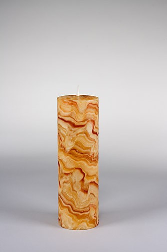 Stumpenkerze, 25 x 8 cm, 100% Bienenwachs, handgeknetet