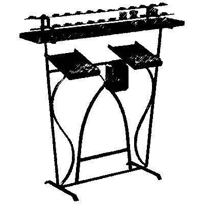 Opferlichtetisch, 18011, 38 Brennstellen, HxBxT=100x100x30cm, mit Opferstock