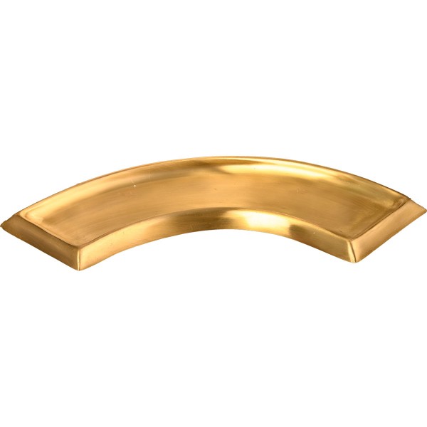 Kerzenteller, halbrund, gold matt