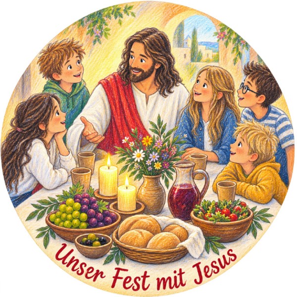 Fotodruck, Kerzenmotiv, Unser Fest mit Jesus, Kommunion 2027
