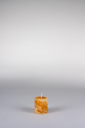 Stumpenkerze, 6 x 5 cm, 100% Bienenwachs, handgeknetet