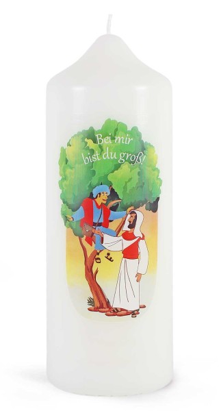 Patenkerze, Bei mir bist du groß!, P129, 165x60, weiß, ohne Beschriftung
