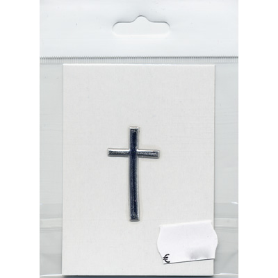 Wachsauflage, Kreuz 2, glanzsilber, 40x22mm