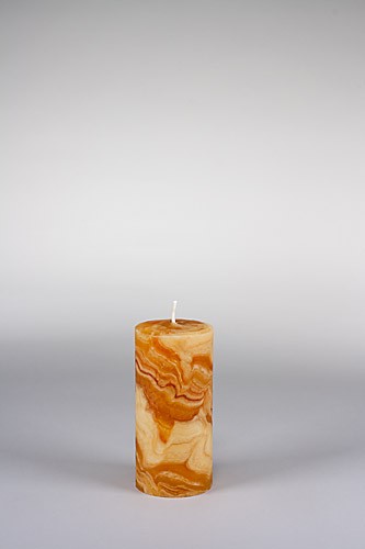 Stumpenkerze, 15 x 7 cm, 100% Bienenwachs, handgeknetet