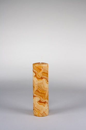 Stumpenkerze, 20 x 6 cm, 100% Bienenwachs, handgeknetet