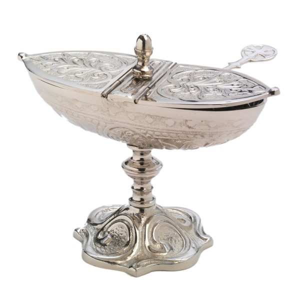 Schiffchen, klassisch, silber, Höhe 13 cm