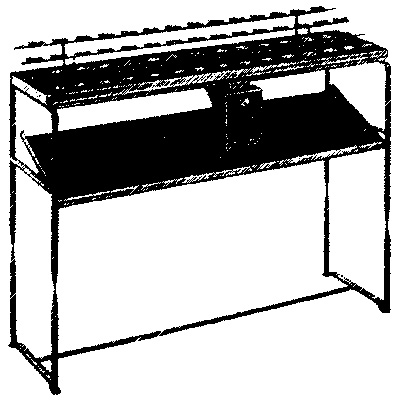 Opferlichtetisch, 45011, 60 Brennstellen, HxBxT=90x108, mit Opferstock