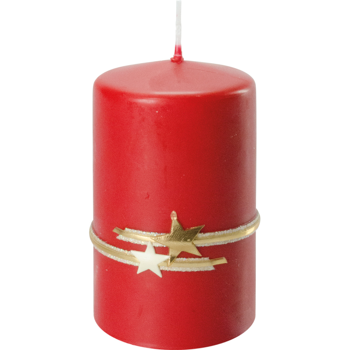 Weihnachtskerze, Serie Mette, 10 x 6 cm, rubin, ~2735