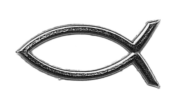 Wachsauflage, Fisch, glanzsilber, 40x18 mm