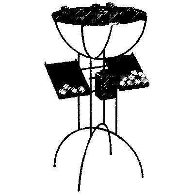 Opferlichtetisch, 18010, 40 Brennstellen, H=100cm, Ø=57cm, mit Opferstock